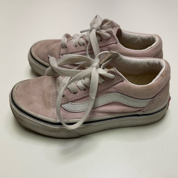 Vans Toddler Girls 11 Pink Classic Off The Wall Old Skool Shoe Sneaker Lace Up - Picture 2 of 10